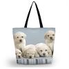 Cute Dogs Shopping Shoulder Tote Handbag Folding Reusable Eco Bag Beach Bag New