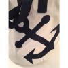 extra LARGE anchor CANVAS beach cotton BOAT tote bag EMBROIDERED sailing NEW