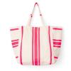 Victoria&#039;s Secret Canvas Tote Bag Sun &amp; Fun Swim Beach Shopper Pink Striped NIB #1 small image