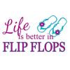 Life Is Better In Flip Flops New Large Canvas Tote Bag Summer Beach Travel