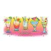 Bottoms Up New Jumbo Canvas Tote Bag Travel Beach Shop Gifts Tropical Cocktails