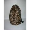 1960&#039;s~Retro~Vintage LEOPARD Bucket Handbag~Beach Bag~Purse Tote~mini Duffle Bag