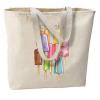 Ice Pops Summer Treats New Large Canvas Tote Bag Summer Beach Travel