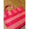Victoria&#039;s Secret Bag Pink Striped Beach Bag Tote Shoulder Bag Carrier NEW NWT