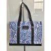 BUNGALOW SCOUT UPTOWN GIRL  BEACH CHIC SHOPPING TOTE BAG PURSE - BLUE PAISLEY