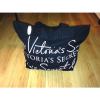 Victorias Secret Large Black Canvas Signature Travel Beach Gym Bag Tote Shopper