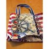 S.S. Brighton Canvas Tote Bag Purse Nautical Beach-Chic Anchor $100 Captain #2 small image