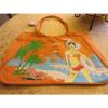 Tote Large shopping tangerine neon orange canvas beach book bag #1 small image