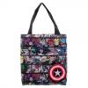 Marvel Comic Print Packable Handbag Tote Beach Bag Reusable Grocery Bag