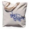 Tote Bags for Women - Beach Travel Market Canvas Cotton - Blue Turtle - NEW