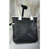 Woman&#039;s  large Black and white Canvas Beach Tote shopper BAG #4 small image