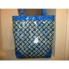 Pretty! VERA BRADLEY &#039;FRILL&#034; Royal Blue/Black/Multi Beachbag/Tote/Travelbag