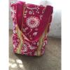 American Eagle Outfitters Pink Yellow floral Canvas Tote Beach Book Bag Spring