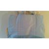 NewLARGE zippered CANVAS beach canvas tote bag front pockets BLUE/yellow #2 small image