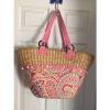 Vera Bradley Capri Pink Basket Tote Bag Beach Bag Purse Nwot