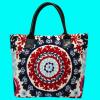 Indian Cotton Suzani Embroidery Handbag Woman Tote Shoulder Beach Boho Bag s32