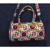 Red Flower Handmade Beach Tote Bag Indian Embroidered carry fashionable bag.