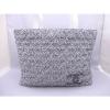 Auth CHANEL Beach Towel Set Tote Shoulder Bag w/ Pouch Gray/White MINT - e27760