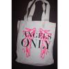 VICTORIAS SECRET ANGELS ONLY Canvas Tote Bag Beach School Shopping NWT