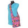 Pink Suzani Embroidery Tote Bag Womens Cross body Shopping Beach Jhola AQ14 #3 small image