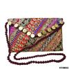 BEACH BAGS HANDMADE INDIAN PURSE EMBROIDERED MAROON CLUTCH WOMEN WEAR BAG CCSB22 #1 small image