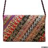 BEACH BAGS HANDMADE INDIAN PURSE EMBROIDERED MAROON CLUTCH WOMEN WEAR BAG CCSB22 #4 small image