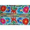SkyBlue Suzani Embroidery Tote Bag Womens Cross body Shopping Beach Jhola AQ16 #2 small image