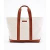 Vineyard Vines Extra Large Leather Canvas Tote Bag - Beach Or Weekend Bag! #1 small image