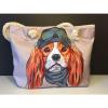 NWOT Fashion Shopper Beach Tote Spaniel Dog Bag Zipper Rope Handles
