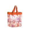 Just Cavalli Women Orange Floral Print Clear Vinyl Tote Shopper Beach Bag Hanbag #1 small image