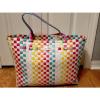 KATE SPADE NEW YORK Extra large Tote Shopper Beach Shoulder Bag Multicolor NEW