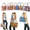 New Women Cotton Shoulder Shopper Bag Summer Floral Print  Purse Beach Tote Bags #1 small image
