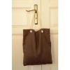 Handmade Brown Tote bag Linen beach bag Shoulder bag Weekend bag Shopping bag #3 small image