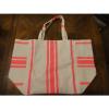 New Sealed Victoria&#039;s Secret Tote Large PINK Striped SWIM BEACH Tote Pool BAG #1 small image