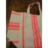 New Sealed Victoria&#039;s Secret Tote Large PINK Striped SWIM BEACH Tote Pool BAG #5 small image