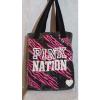 victoria&#039;s secret pink black tote bag sequins bling beach over nighter versatile