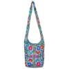 Sky Blue Suzani Embroidery Tote Bag Womens Cross body Shopping Beach Jhola AQ12