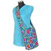 Sky Blue Suzani Embroidery Tote Bag Womens Cross body Shopping Beach Jhola AQ12 #3 small image