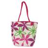 Cotton Jute Beach Tote Ladies Casual Handbag Shoulder Purse Floral Favor Bag