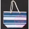 VICTORIA&#039;S SECRET VS IN PARADISE BLUE AND WHITE STRIPED BEACH TOTE BAG NWOT