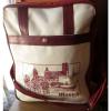 Vtg 80s MUNICH GERMANY PRINT Cotton Canvas Shoulder Weekend Gym Beach Tote Bag #1 small image