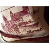 Vtg 80s MUNICH GERMANY PRINT Cotton Canvas Shoulder Weekend Gym Beach Tote Bag