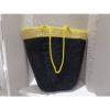 Carolina Herrera CH Black Yellow Large Tote Summer Beach Bag Stylish Purse New #2 small image