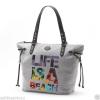 NWT Juicy Couture Women&#039;s Bag Large Tote Gray &#034;Life is A Beach&#034; Purse #1 small image