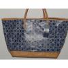 Tommy Hilfiger Womens Blue Vinyl Coated Lg Tote Beach Bag Handbag Purse SALE #4 small image