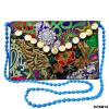 NEW WOMEN HAND BAG BLUE EMBROIDERED PURSE COTTON BAG INDIAN BEACH CLUTCH CCSB12 #3 small image