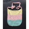 Handmade TOTE bag crochet beach shopping market handbag cotton NEW Pastel