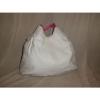 Victoria&#039;s Secret white hard to find pink handle shopping beach tote bag purse #3 small image
