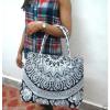 Indian Handmade Mandala Shopping Purse Cotton Beach Bag Large Tote Messenger #1 small image