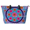 Indian Cotton Tote Suzani Embroidery Handbag Woman Shoulder &amp; Beach Boho Bag 051 #2 small image
